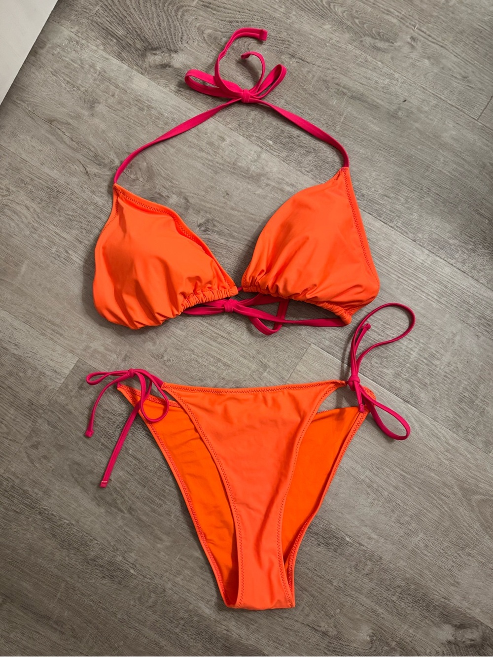 Aerie Orange and Pink Bikini - XXL Top and XL Bottom NWOT